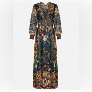 Camilla Button Dress With Shaped Waistband Verdis World.Silk material .XL